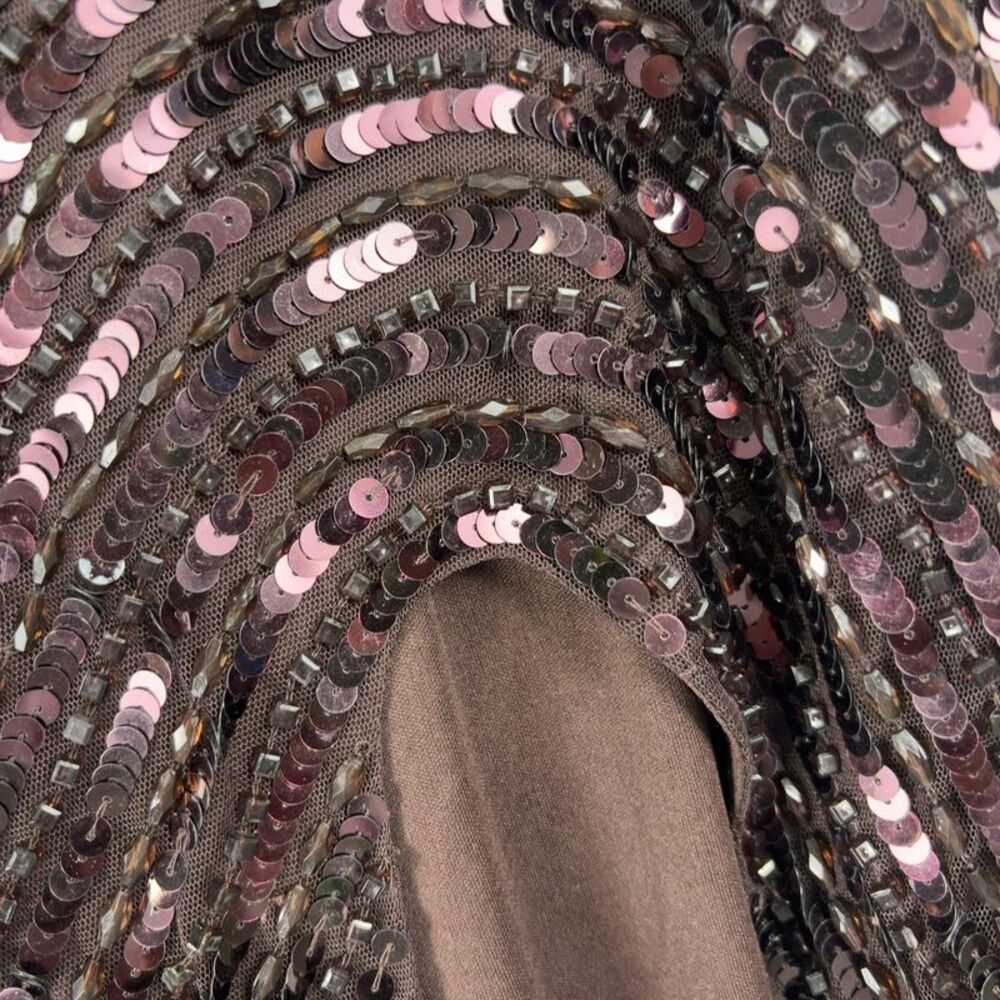 Mac Duggal Bronze Sequin Formal Gown - Picture 3 of 5
